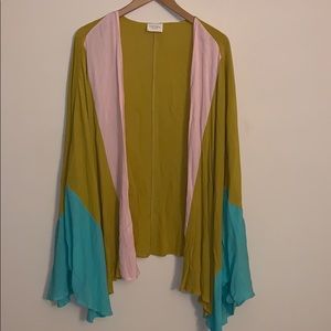 Color Block Light Weight Kimono